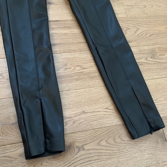Zara Black Leather Pants - Picture 5 of 6